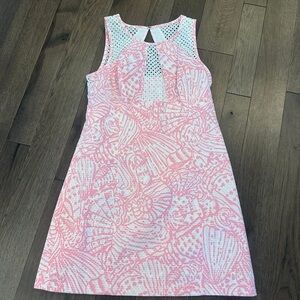 Lilly Pulitzer “Kaylee” Shift Pink Sleeveless Dress Hubba Bubba Sea Cups